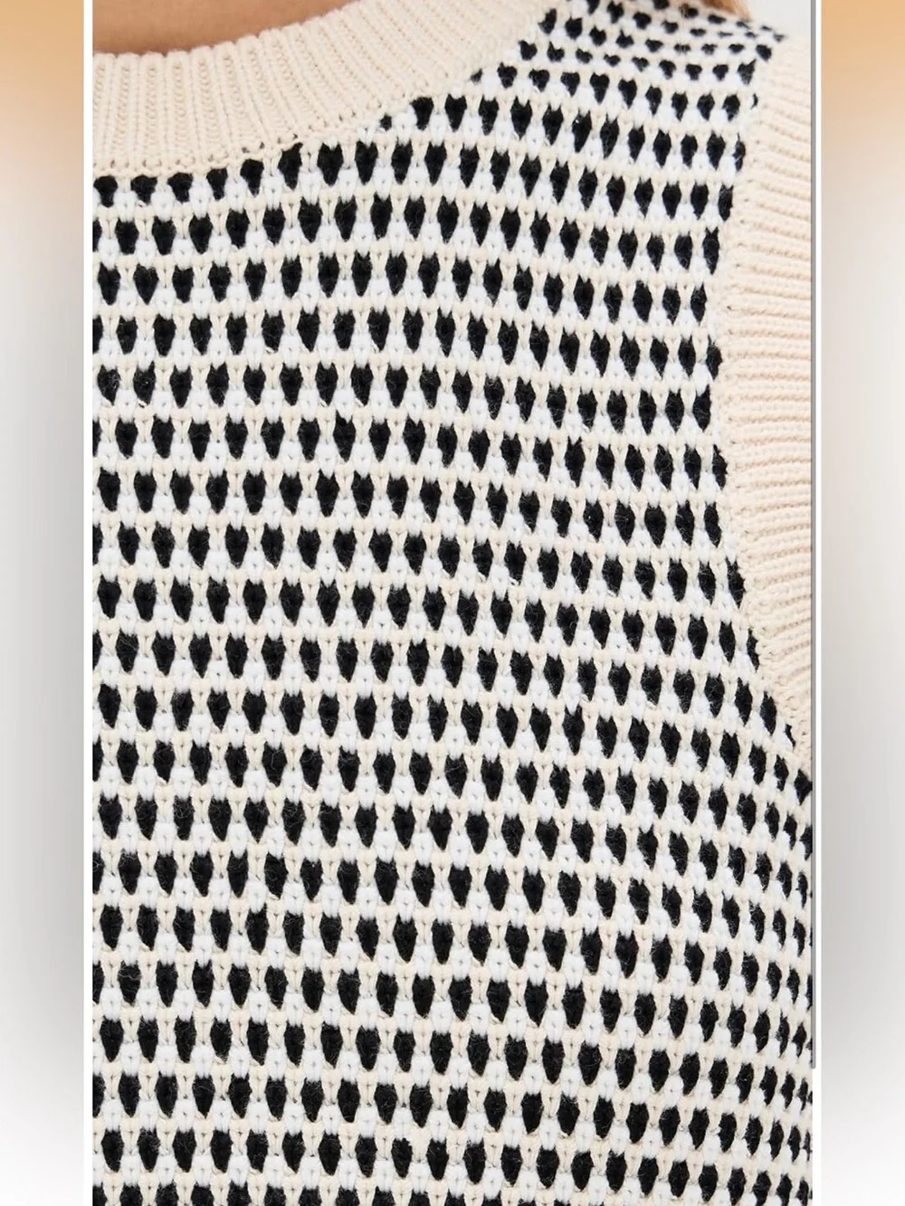 Anthropologie Varley Knowles Textured Knit Sleeveless Sweater Vest Large Birch